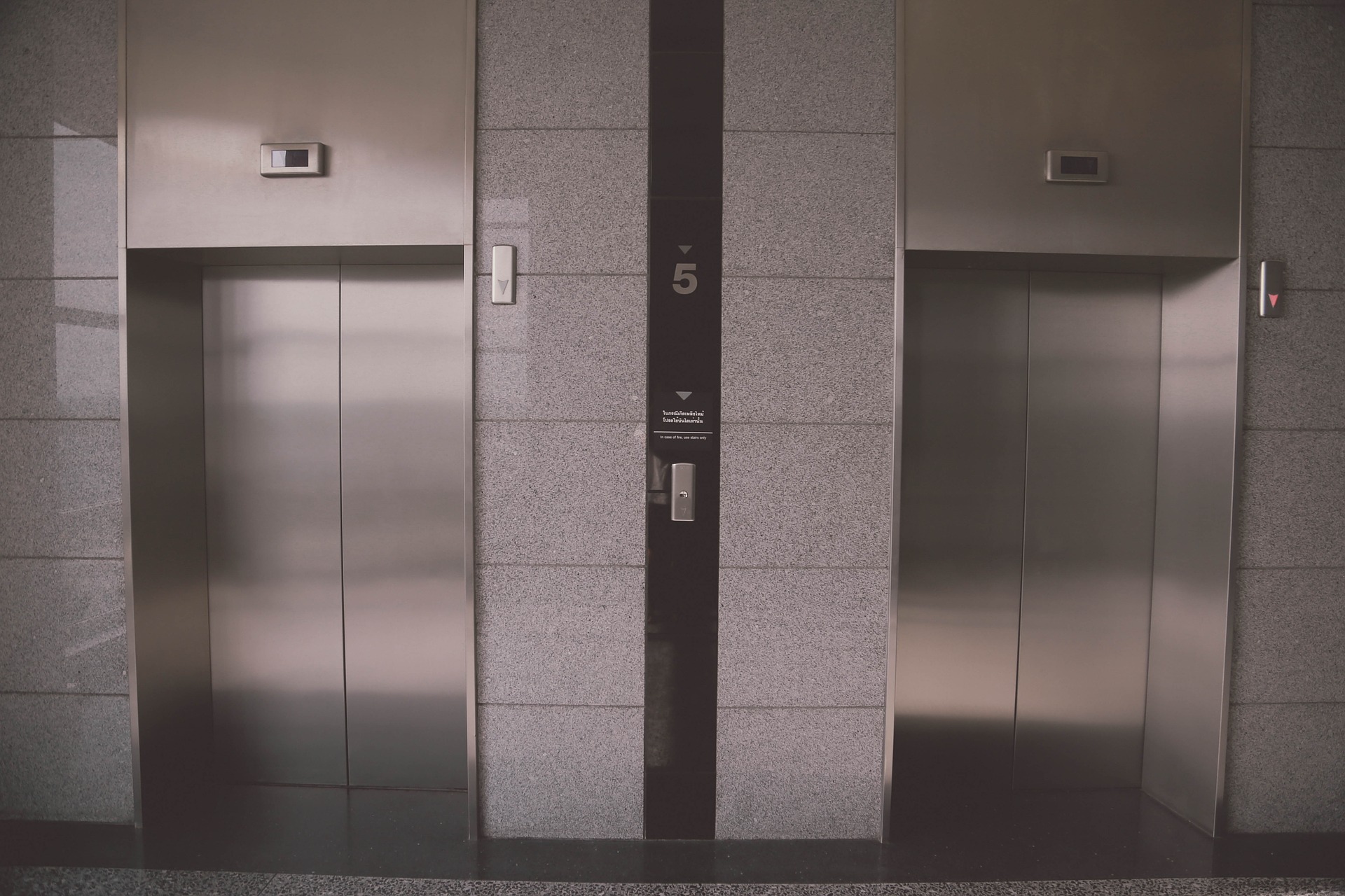 elevators in commercial building