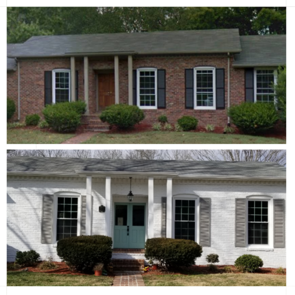 before and after home paint renovation