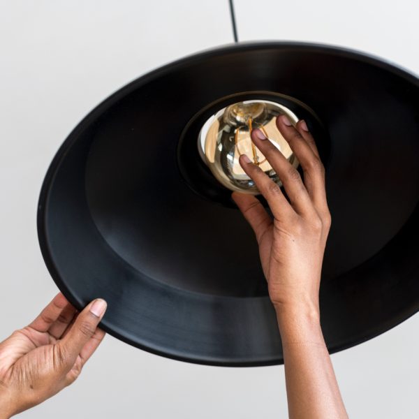 replacing lightbulb in overhead light fixture