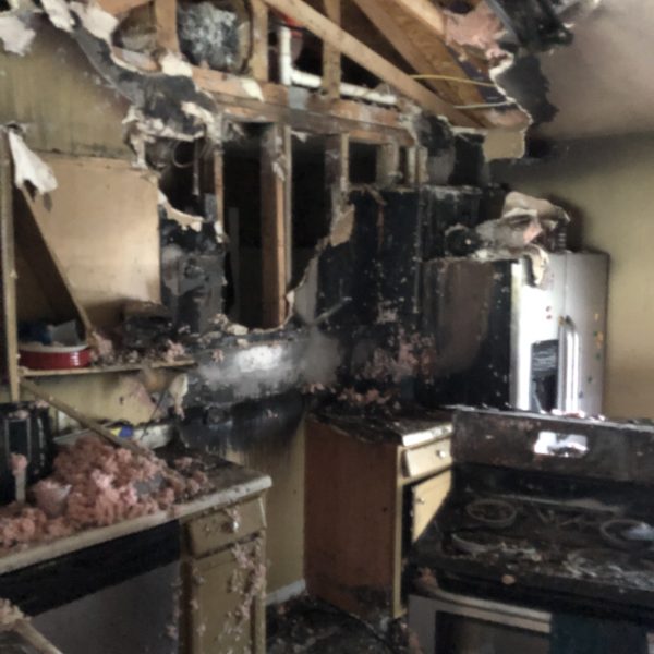 wall damaged from fire before