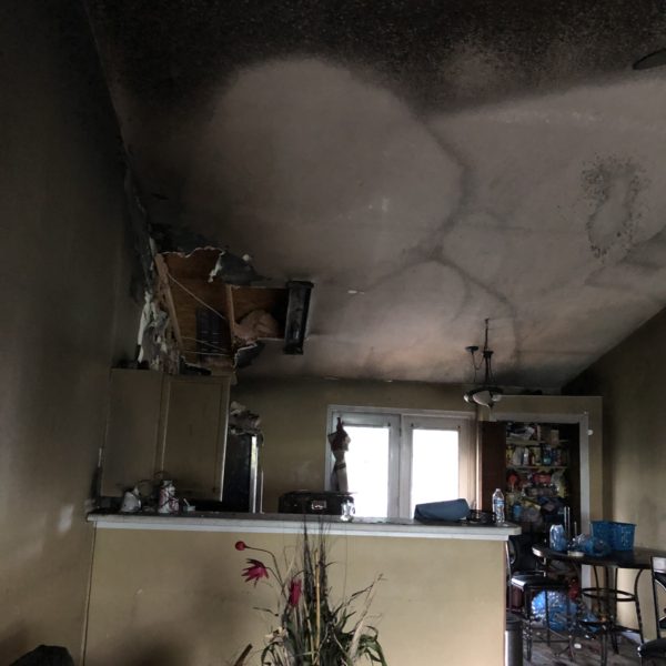 fires damage in a kitchen